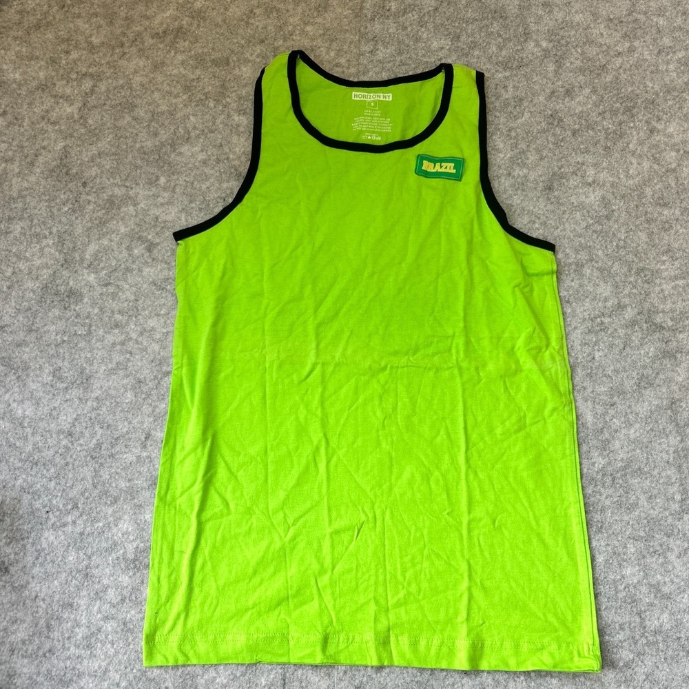 Vintage Brazil Tank Top Neon Green Size Small - NWOT
